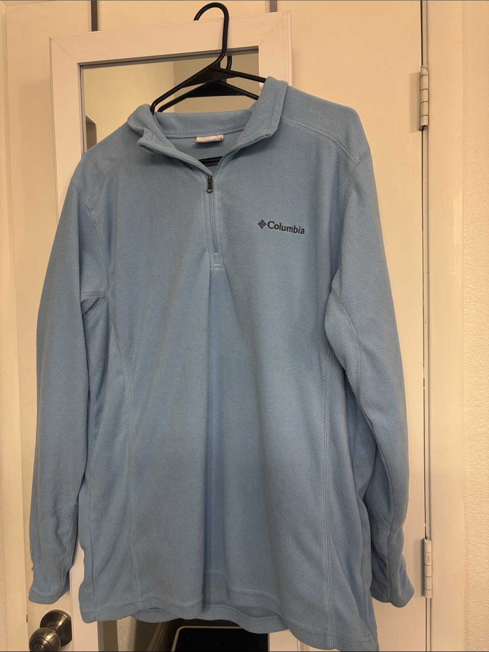 Columbia Light Blue Quarter-Zip Fleece Pullover